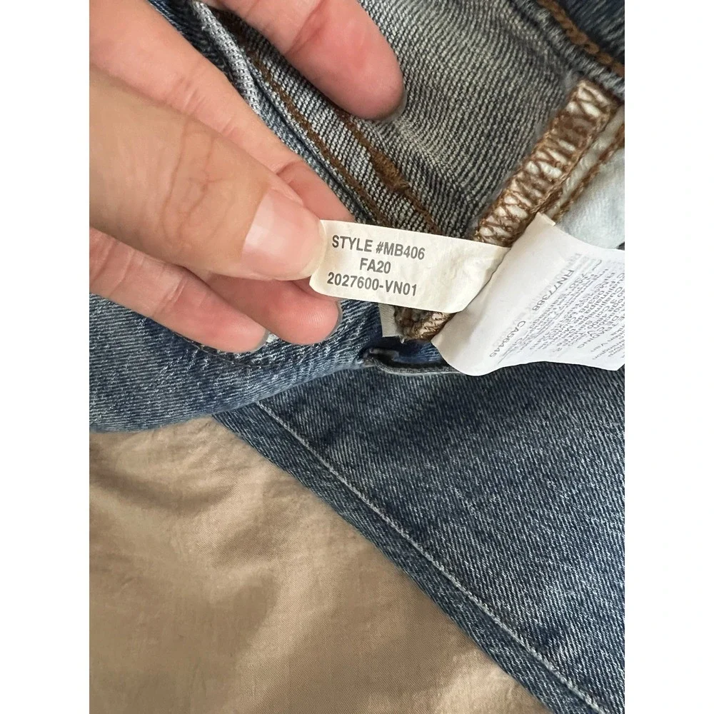 Madewell The Perfect Vintage Jean Enmore Medium Wash Raw Hem High Rise 27 MB406 - Picture 10 of 11